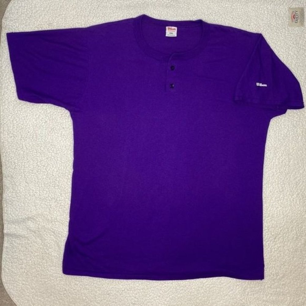 Vintage Wilson Purple 2-Button T-Shirt: Size XXL